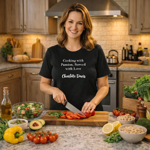 T-shirt slogan en noir blanc du chef