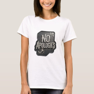 T-shirt slogan frappant Argent PAS D'EXCUSES