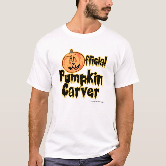 T-shirt Slogan officiel du Citrouille Carver Halloween (Devant)