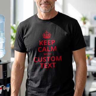 T-shirt Slogan personnalisé Keep Calm - Texte personnalisé