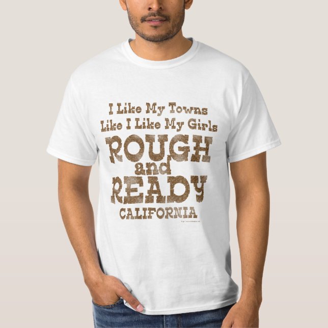 T-shirt Slogan touristique Filles de Californie rugueuse e (Devant)