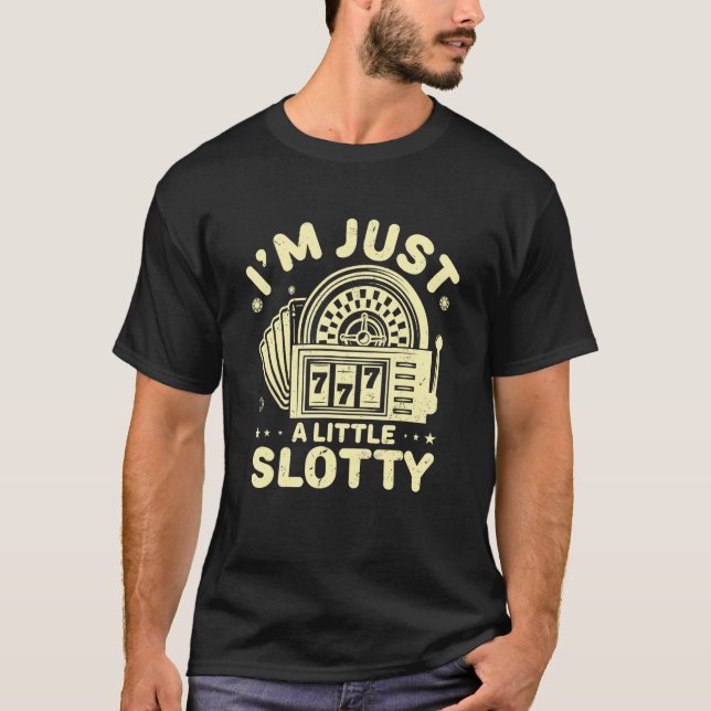 T-shirt Slot Machine Roulette Gambler Betting Casino Gambl (Devant)