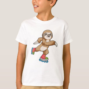 T-shirt Sloth as Skater avec Patins Inline