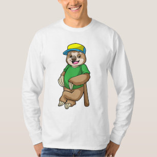 T-shirt Sloth au baseball avec batte de baseball