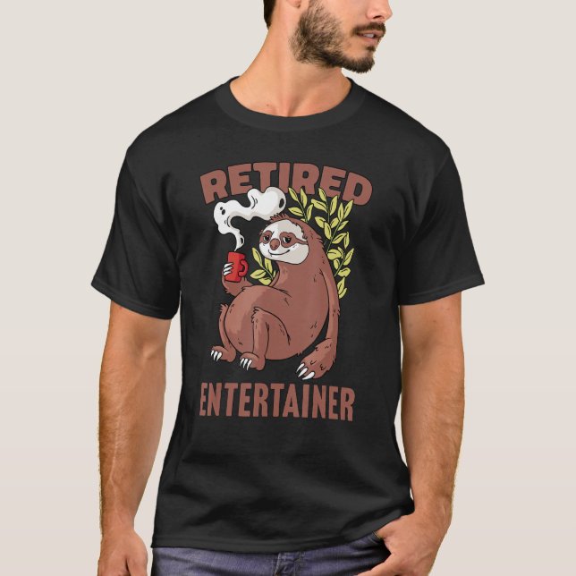 T-shirt Sloth boire du café Retraite 39 (Devant)