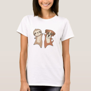 T-shirt Sloth Boxer Chien Amoureux des animaux Enfants