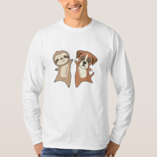 T-shirt Sloth Boxer Chien Amoureux des animaux Enfants