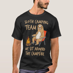 T-shirt Sloth Camping Équipe Vêtements Sloth Lover Cadeau 