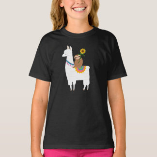 T-shirt Sloth chevauchant une Llama
