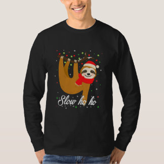 T-shirt Sloth Christmas Slow Ho Ho