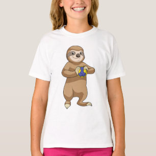 T-shirt Sloth comme joueur de handball avec Handball