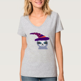 T-shirt Sloth d'Halloween dans le Casquette de Witch