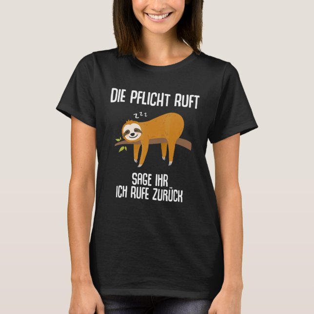 T-shirt Sloth Dire Collègue de travail des employés (Devant)
