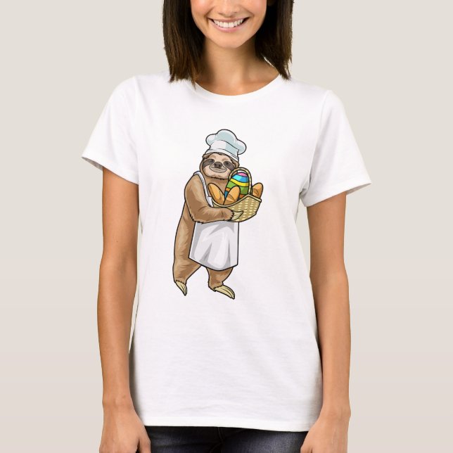 T-shirt Sloth Easter Baker (Devant)