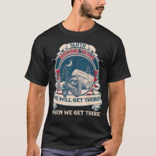 T-shirt Sloth équipe randonnée nous y arriverons vintage