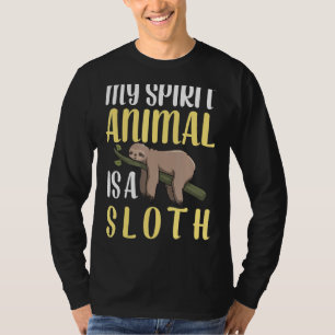 T-shirt Sloth Est Mon Esprit Animal Drôle Objet Lazy Femme