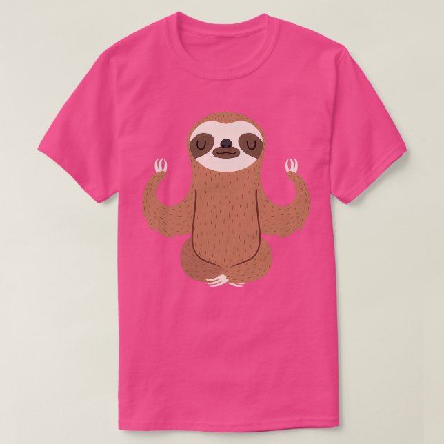 T-shirt Sloth faisant du yoga (Design devant)