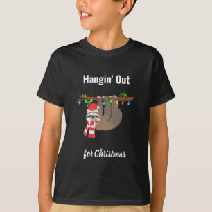 T-shirt Sloth Hangout pour Noël