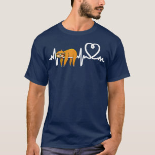 T-shirt Sloth Heart Sloths Venin Women Sloth Heartbeat