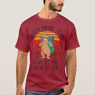 T-shirt Sloth Hiking Team Women Girl Gift