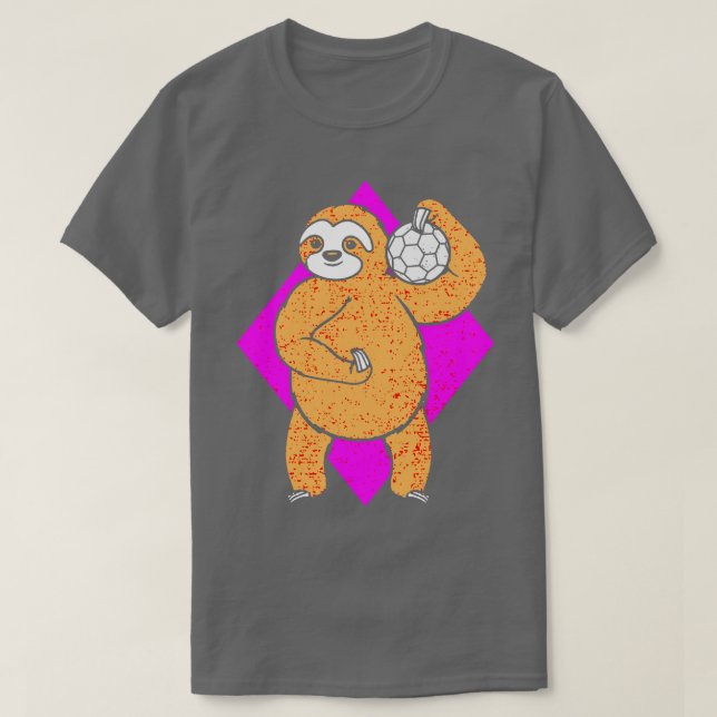 T-shirt Sloth jouant au handball (Design devant)