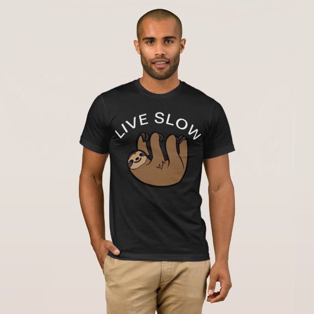 T-shirt Sloth Live Lent (Devant entier)