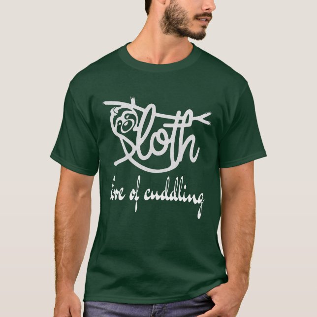 T-shirt Sloth Love of Cuddling 1 (Devant)