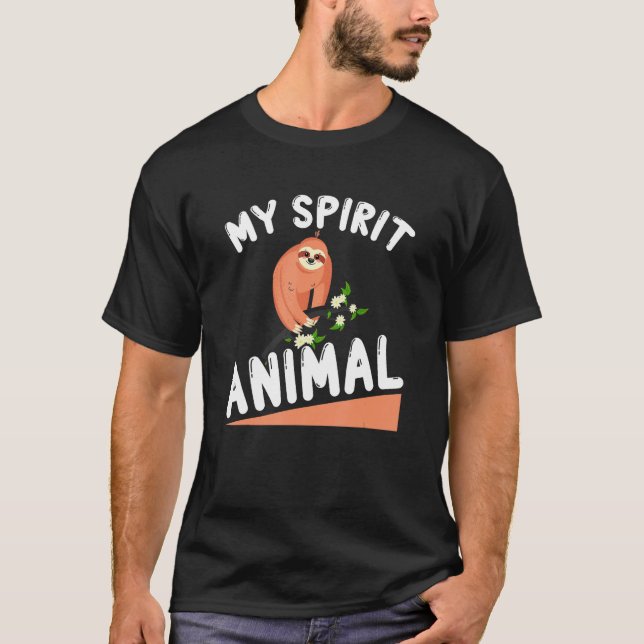 T-shirt Sloth My Spirit Animal   Sloth Enthusiast (Devant)