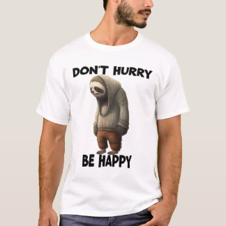 T-shirt Sloth Ne Dépêche Pas D'Être Heureux