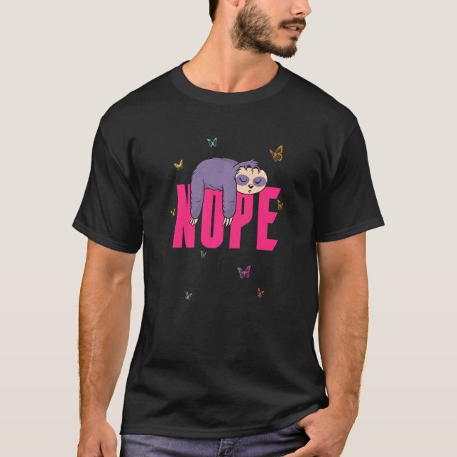 T-shirt Sloth ne sera pas une personne du Oui, dites simpl (Devant)