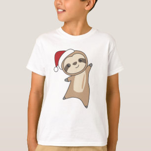 T-shirt Sloth Noël Neige Hiver Animaux Fentes