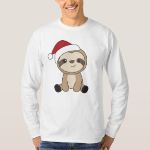 T-shirt Sloth Noël Neige Hiver Animaux Fentes