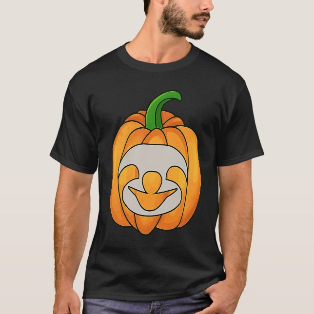 T-shirt Sloth Pumpkin Halloween Sloth Themed Halloween (Devant)