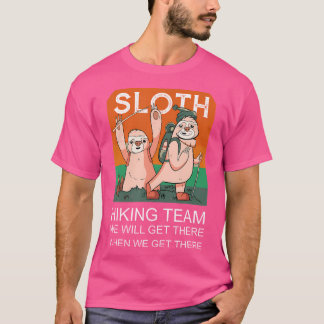 T-shirt Sloth Randonnée Mountain Bed Nap Doze Tree Anima