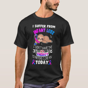 T-shirt Sloth Ribbon I Souffre De La Sensibilisation À La
