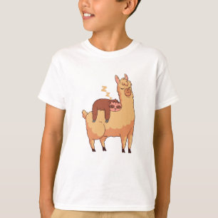 T-shirt Sloth Riding Llama
