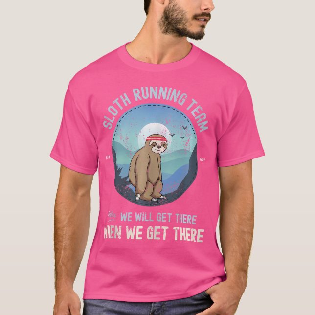 T-shirt Sloth Running Sloth Running Team (Devant)