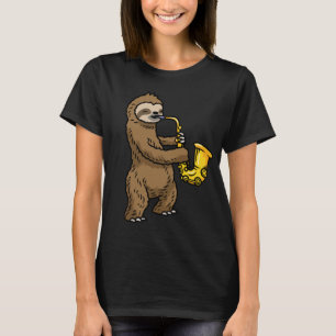 T-shirt Sloth Saxophone