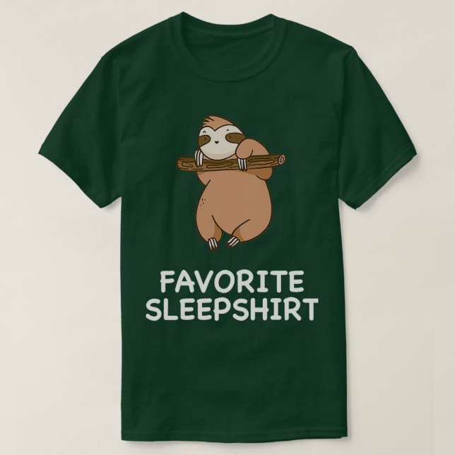 T-shirt Sloth Sloths Nap Sleeping Sleep Pajama Pajamas Nig (Design devant)