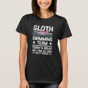 T-shirt Sloth Swim Team Swim Synchronisé Swimmer Rel