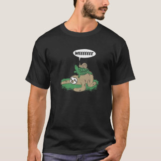 T-shirt Sloth Turtle Snail Riding Lazy Life Race pour un M