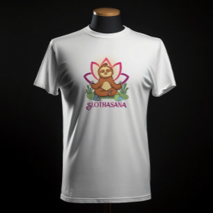T-shirt "Slothasana" Sloth faisant de la méditation de yog