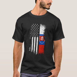T-shirt Slovak American Flag Pride Slovakia Usa