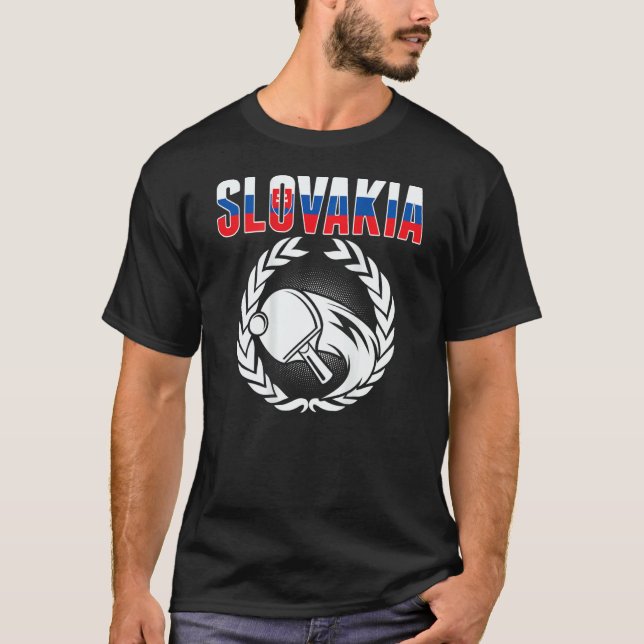 T-shirt Slovakia Ping Pong  Slovak Table Tennis Team Suppo (Devant)