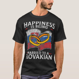 T-shirt Slovakian Wedding Slovak Roots Slovakia Flag Marri