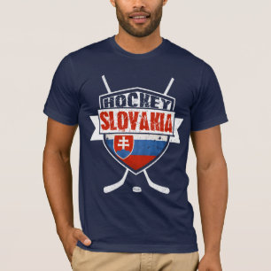 T-shirt slovaque d'hockey d'impression de dos de