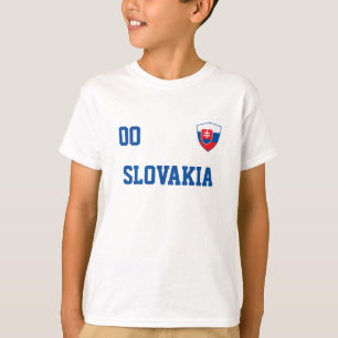 T-shirt Slovaquie Nom Et Numéro Personnalisés Football Jer
