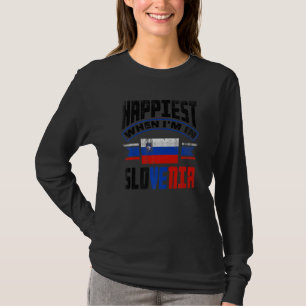 T-shirt Slovénie Drapeau Slovène Plus Heureux Quand Je Sui