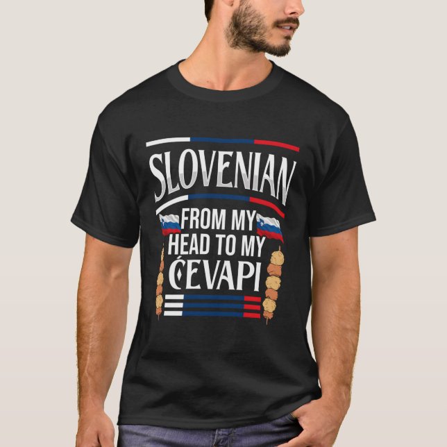T-shirt Slovénie Food Cévapi Cévapcici Cuisine (Devant)