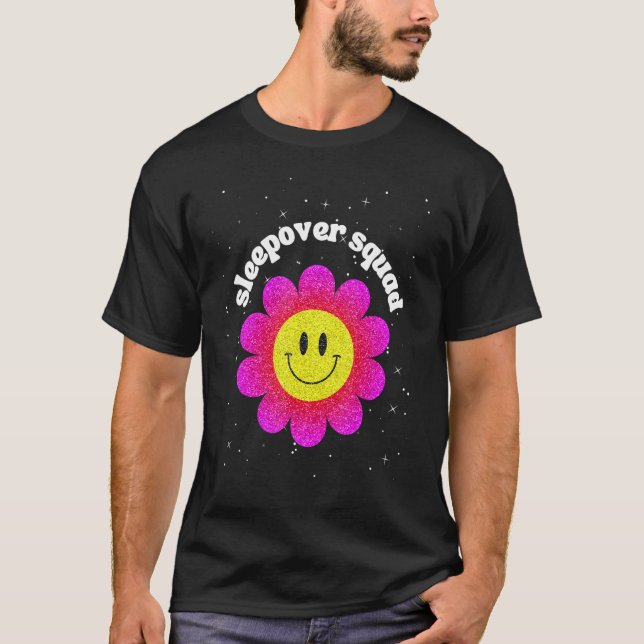 T-shirt Slumber Party Squad Cute Daisy Flower Friends Slee (Devant)